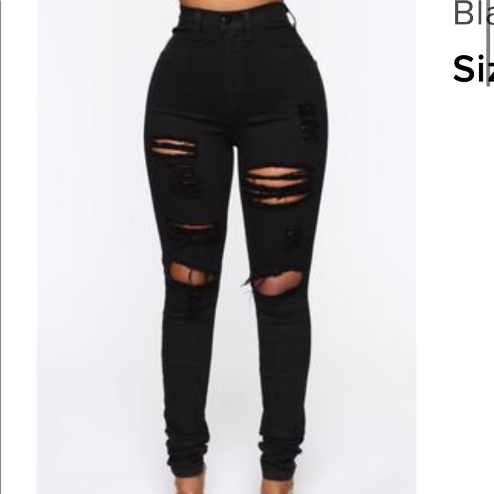 High waisted black skinny jeans from fashion nova